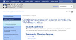 Desktop Screenshot of communityedregistration.heartland.edu
